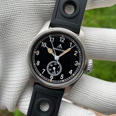 39MM STEELFLIER Quartz Pilot Men’s Watch Sapphire 200M Waterproof Silicone NEW