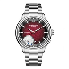 HANBORO Men Automatic Watch Alarm Mechanical Wristwatch Miyota 9015 Sapphire