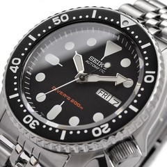 SEIKO SKX007K2 Black Boy Automatic Diver 200m 7S26 Black Dial Men’s Watch