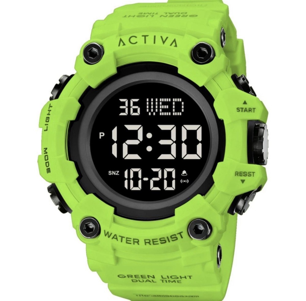Activa Kadron X Digital Men’s Watch – 53mm, Green (ACW1968-009) New!!