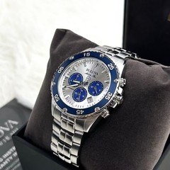BULOVA 98B423 Men’s Marine Star Chronograph Watch Stainless Steel New With Box
