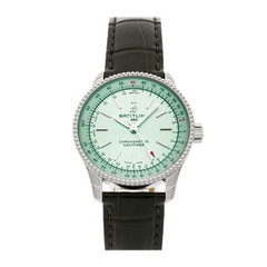 Breitling Navitimer Steel Auto 35mm Green Dial Watch Slide Rule A17395361L1P1
