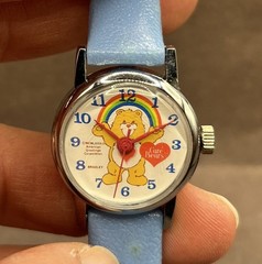 1983 Care Bears Wind Up Wristwatch By Bradley American Greetings Child’s Watch