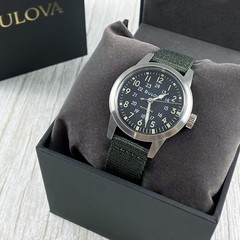 Bulova VWI Special Edition 96A259 Black Dial Green Automatic Men’s Watch 38mm