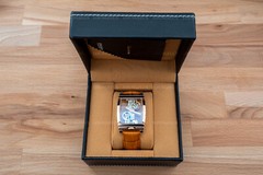 Mens Rose Gold Bridge Manual Mechanical Watch – Orange Leather DIASTERIA 1688