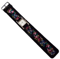 Watch, Gruen, Quartz (Battery Operated), Floral Band, Arabic Indices, Running