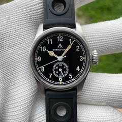 39MM STEELFLIER Quartz Pilot Men’s Watch Sapphire 200M Waterproof Silicone NEW