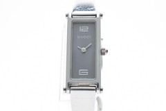 [Exc+5] Gucci 1500L Vintage Gray Dial Bangle Ladies Quartz watch From Japan