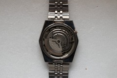 Seiko 5 Automatic Hexagon Case 6319-602A Rare Green Dial Gold Accents Watch 1979
