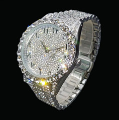 Arabic numerals, iced out, hip hop watch
