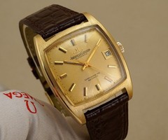 VINTAGE JAEGER-LECOULTRE GEOMATIC TONNEAU E560 18K GOLD ORIGINAL FULL SET 1970’S