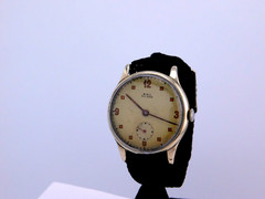 VINTAGE BWC-BRITISH WATCH CO- MILITARY STAINLESS MENS WRISTWATCH SERVICED 1940s