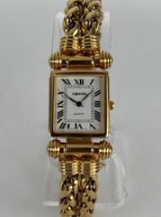 Capezio 23mm Gold Tone White Dial Quartz Watch w/Bracelet & New Battery