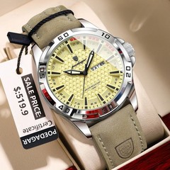 POEDAGAR Original Man Wristwatch Top Luxury Waterproof Luminous Watch Xmas Gift