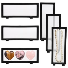 Dicunoy 6 PCS 3D Floating Display Case, Coins Display Stand Holder for Jewelry,