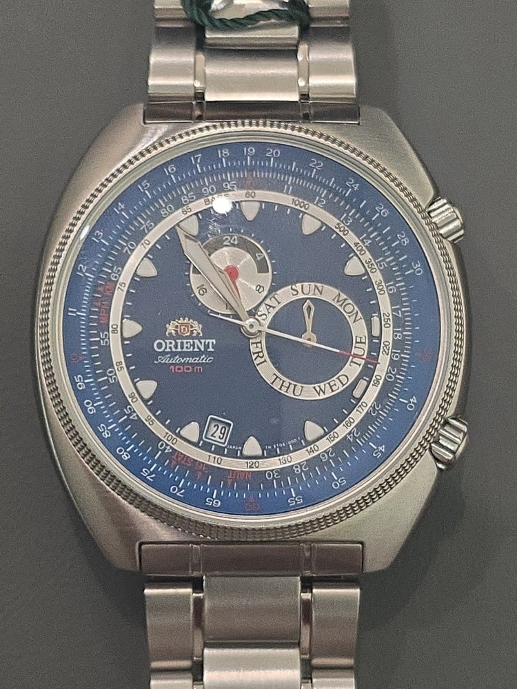 Orient “Wheelie” CET08002D Multi-Eyes Pilot / Slide-Rule Automatic — New in Box