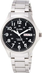 SEIKO ALBA Men’s Watch AQPJ402 Titanium Field Watch Water Resistant New in Box