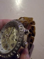 Charming Charlie Rhinestone Watch Leopard Print Band Quartz Stainless Steel