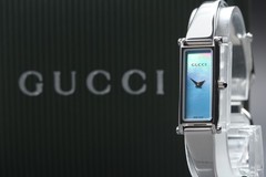 [Near MINT w/Box Paper] GUCCI 1500L 13mm Blue Shell Dial Quartz Women’s Watch