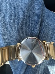 Bulova Men’s Diamond Accent Black Dial Gold-Tone Bracelet Quartz Date Watch