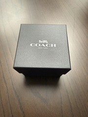 Coach Grand Woman’s Watch Silver Dial Black Leather Strap 28mm Brand New