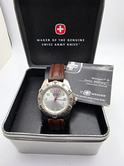 Wenger Swiss Military Men’s Swiss Quartz Field Watch 100M Silver Dial