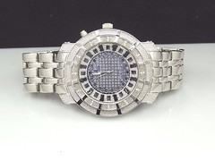Charles Raymond 5982 Crystal Embellished Silver Tone Band Dark Grey Dial Watch