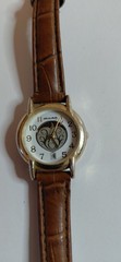 Milan Women’s Moon Phase Watch Gold Tone Leather Band