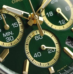 SEIKO Spirit SBTR017 Green Chronograph Quartz Leather Band Men’s Watch New Box