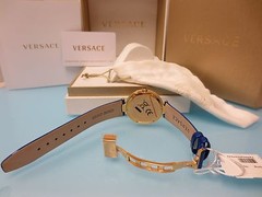 Versace Women’s VK6020013 Mystique Foulard Rose Gold Ion-Plated Diamond Watch