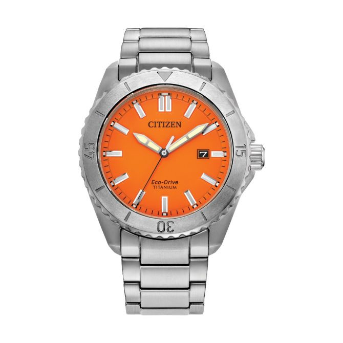 Citizen Brycen Super Titanium Sapphire AW1840-50X Orange Dial Men’s Watch