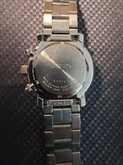 Seiko Flightmaster SNA413 Blue Panda Chronograph 7T62-0EB0 Pilot Watch 200M Rare