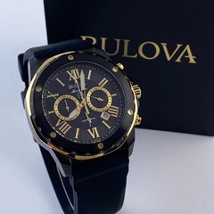 Bulova Marine Star 98B278 44mm Black Dial Men’s Chronograph Quartz Watch