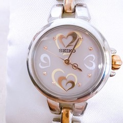 Seiko Tisse SWFA093 Solar Ladies Watch Heart Dial Silver Rose Gold New Japan