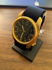 Bertucci A-2A Golden Field Watch #16302 Black Band Wrist Watch