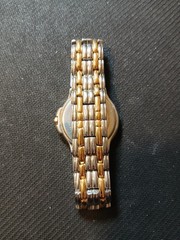 ESQ Swiss Quartz Two-Tone Stainless Steel Bracelet Watch Silver Dial Date E5006