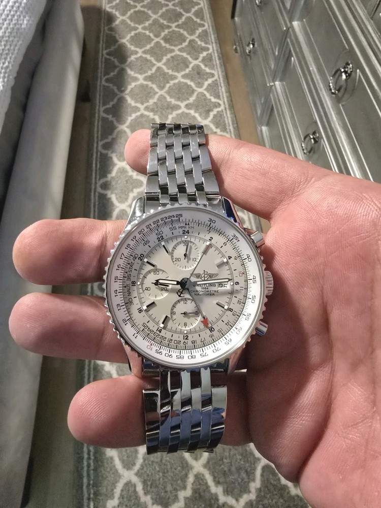 Breitling Navitimer Automatic Chronograph Slide Rule Date 46mm White Dial