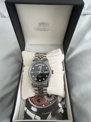 Rare Orient President Day-Date Watch – Black Dial, 36mm, Fluted Bezel, Auto