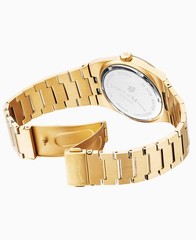 Horizon Gents Black dial, gold stainless steel bracelet Black Dial Wristwatch JW