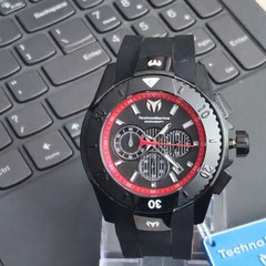 TechnoMarine UF6 43mm Stainless Steel Case Black Strap Wristwatch – (TM-616002)