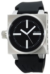 Welder by U-Boat K26 Black Rubber/Leather Black Dial Mens Sport Watch K26-5000