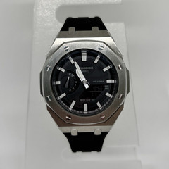 Casio G-SHOCK GM-2100 Analogue/Digital Black Dial Silver Case. Custom
