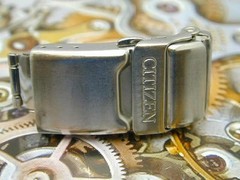 CITIZEN DOUBLE LOCKING FOLD OVER CLASP FOR 18MM ENDS STAINLESS STEEL
