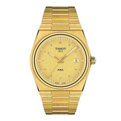 Tissot PRX 40 mm Quartz Men’s Watch Champagne Dial With 316L Stainless Steel