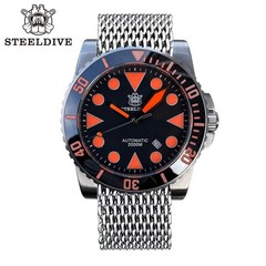 STEELDIVE SD1987 — Orange 46.5MM Big Size Analog 2000m NH35 Automatic Dive Watch