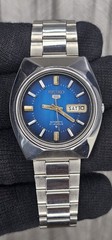 Vintage Seiko 5 Automatic Blue Dial Day/Date Wrist Watch Japan