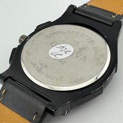 Geneva Quartz Watch Men Black Easy Read Japan Movt Large 51mm Analog New Battery