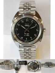 REFURBISHED HMT KOHINOOR 17J WINDING BLACK DIAL 0231 INDIA MEN’S WORKING