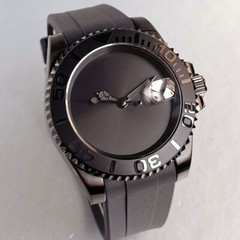 Tandorio All Black Without Scale Sapphire Glass 40mm 20ATM Men NH35A Watches