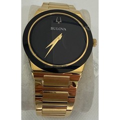 Bulova Millennia Men’s Stainless Steel Black Dial Quartz Watch 97A183